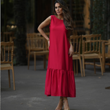 DREAMY DRESS RED VELVET