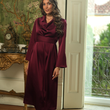VESTIDO CLARO BURDEOS