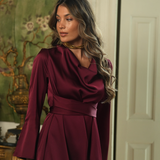 VESTIDO CLARO BURDEOS
