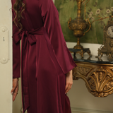 VESTIDO CLARO BURDEOS