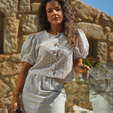 DANZA SKIRT BEIGE & WHITE