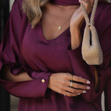 VALENTINE DRESS BORDEAUX