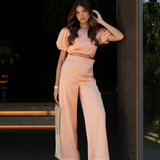 FENIX SATIN JUMPSUIT CORAL