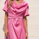VESTIDO CLARO BURDEOS