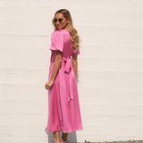 VESTIDO CLARO BURDEOS