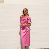 VESTIDO CLARO BURDEOS