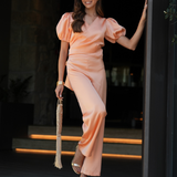 FENIX SATIN JUMPSUIT CORAL