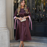 VESTIDO VALIENTE EDEN VERDE Y FUCSIA