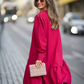 VESTIDO BE KIND - TERCIOPELO ROJO