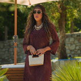 SUENO DRESS BORDEAUX