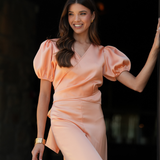 FENIX SATIN JUMPSUIT CORAL