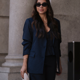 FLOWER BLAZER MARITIME BLUE