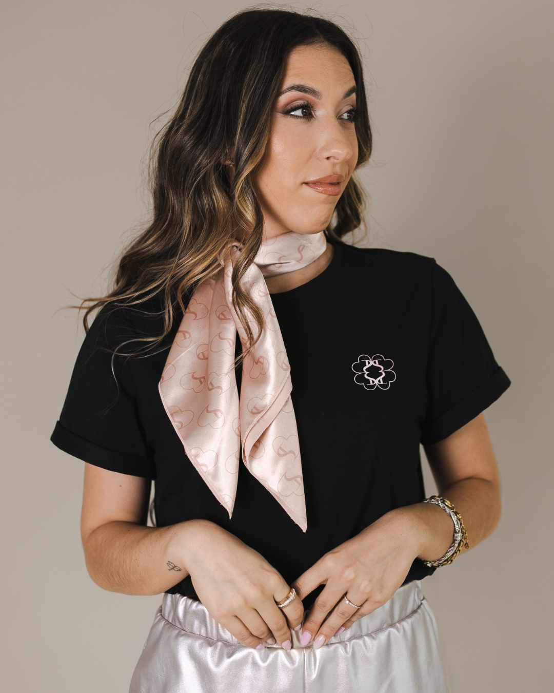 T-SHEART SCARF ROSE