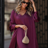 VALENTINE DRESS BORDEAUX