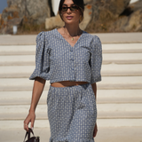 LUNA COAT DENIM EMBROIDERY