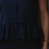 FLOWER TOP MARITIME BLUE