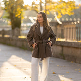 BE SWAN COAT CHOCOLATE