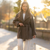 BE SWAN COAT CHOCOLATE