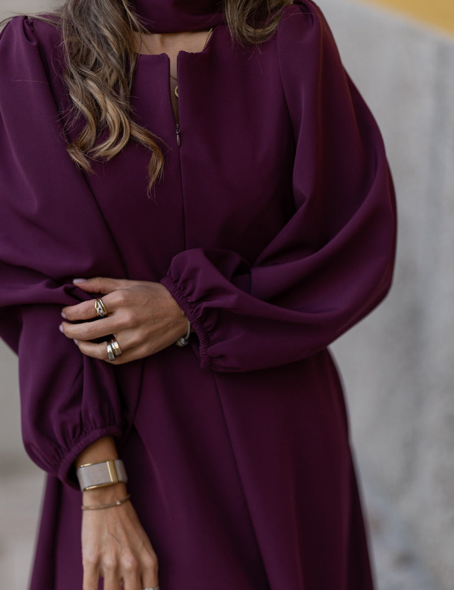 VESTIDO VALIENTE EDEN VERDE Y FUCSIA