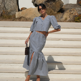 DANZA SKIRT DENIM EMBROIDERY