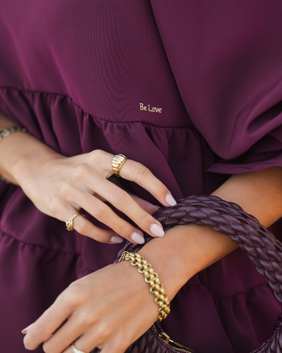 BE LOVE BURGUNDY BLOUSE