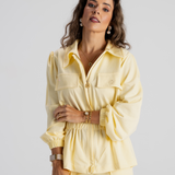 BE LUCKY COAT BUTTER YELLOW