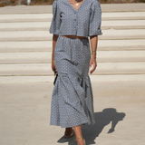 DANZA SKIRT DENIM EMBROIDERY