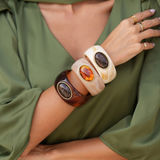 BEIGE & TERRACOTA BRACELET