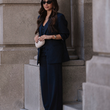 FLOWER PANTS MARITIME BLUE