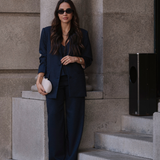 FLOWER PANTS MARITIME BLUE