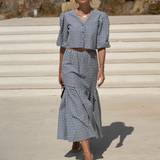 LUNA COAT DENIM EMBROIDERY