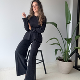 ELEVATE BLOUSE SHINE BLACK