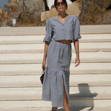 DANZA SKIRT DENIM EMBROIDERY