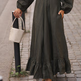 AMBAR DRESS VERDE KAKI