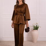 AURA BLOUSE CHOCOLAT