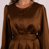 AURA BLOUSE CHOCOLAT