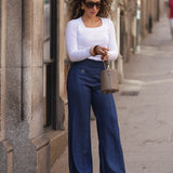 PERFECT DENIM COTTON PANTS
