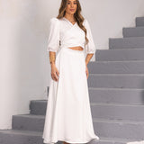 FÉNIX SATIN DRESS WHITE