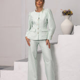 VICHY PANTS AQUA GREEN