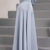 FÉNIX SATIN DRESS SKY BLUE