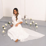 FÉNIX SATIN DRESS WHITE