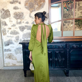 vestidocerimoniamidicommangacompridaverdeolive