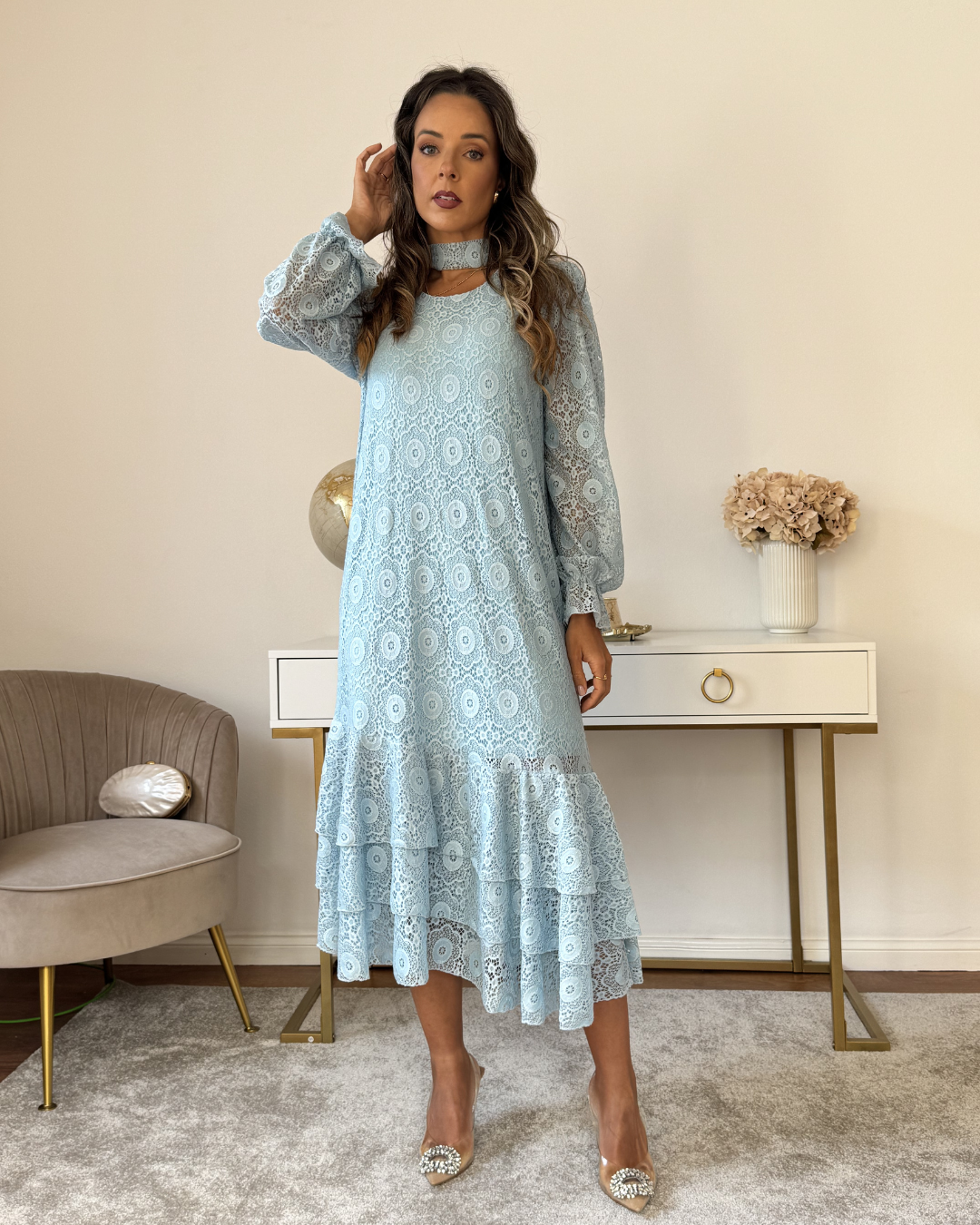 vestidoderendaazulparabatizado